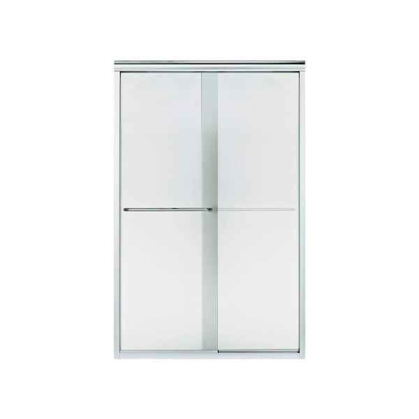 STERLING Finesse 47-5/8 in. x 70-1/16 in. Semi-Frameless Sliding Shower Door in Silver