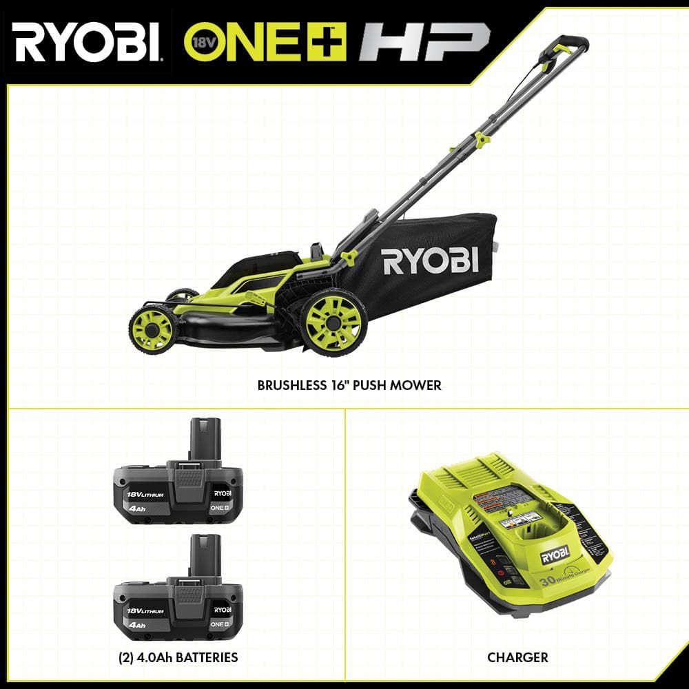 ONE+ HP 18V Cordless Lawn Mower - rated 3.9845 stars from 4382 reviews