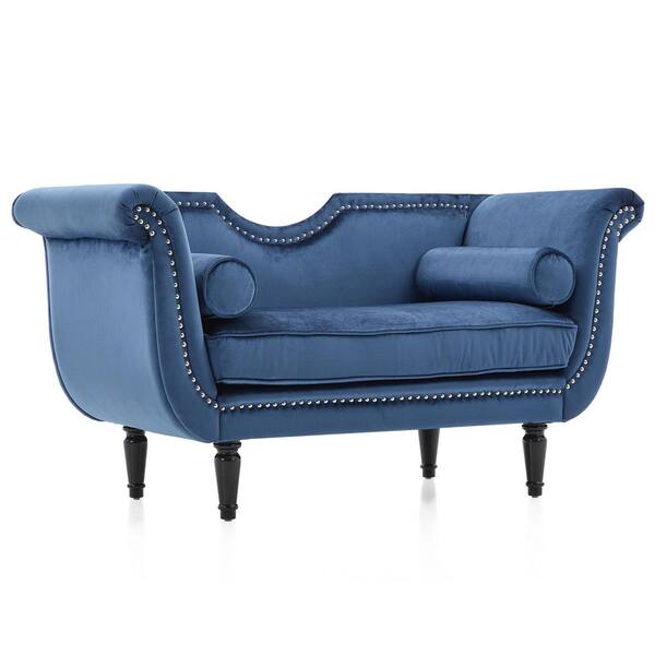 CHRISTOPHER KNIGHT HOME Dervell French 53.4 in. Dark Blue Velvet