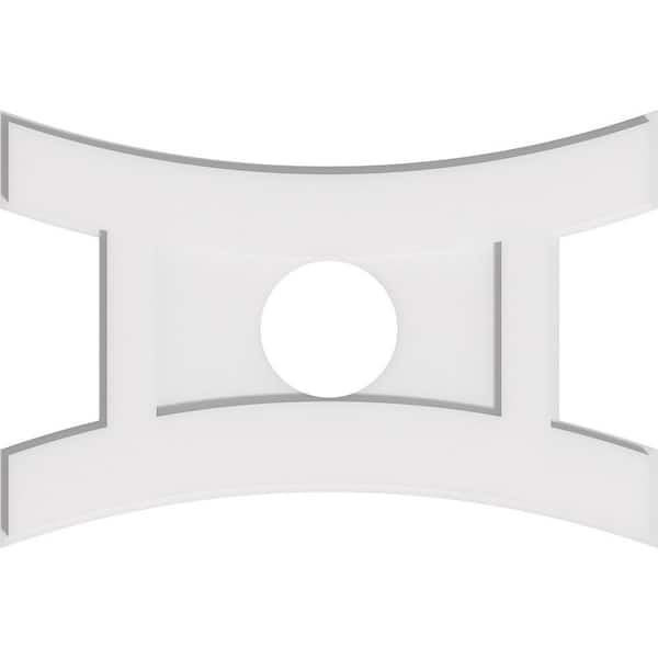 Ekena Millwork 24 in. W x 16 in. H x 5 in. ID x 1 in. P Haven Architectural Grade PVC Contemporary Ceiling Medallion