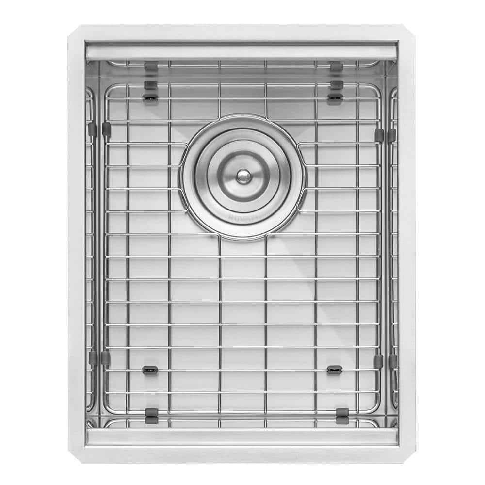 Ruvati 15" Stainless Steel Workstation Sink with Wood Cutting Board