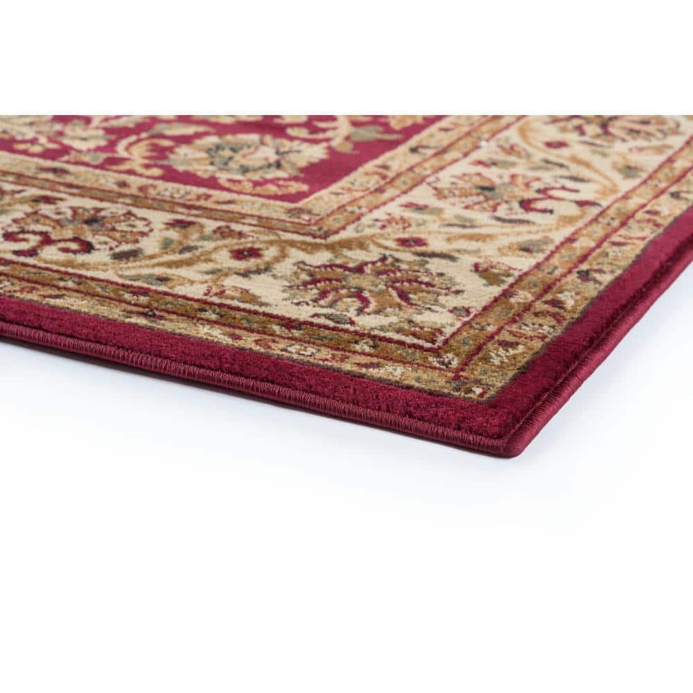 Sensation Red Synthetic 8' x 10' Easy-Care Rectangular Rug