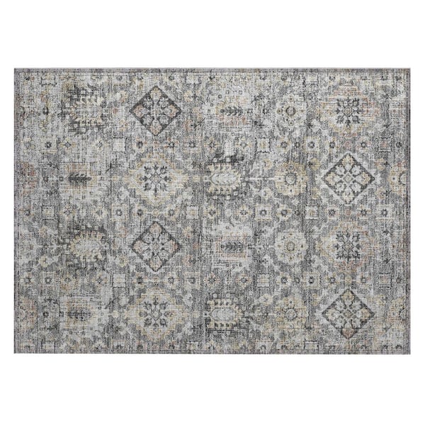 Chantille Machine Washable Indoor/Outdoor Abstract ACN1998 Gray 2 ft. x 3 ft. Accent Rug