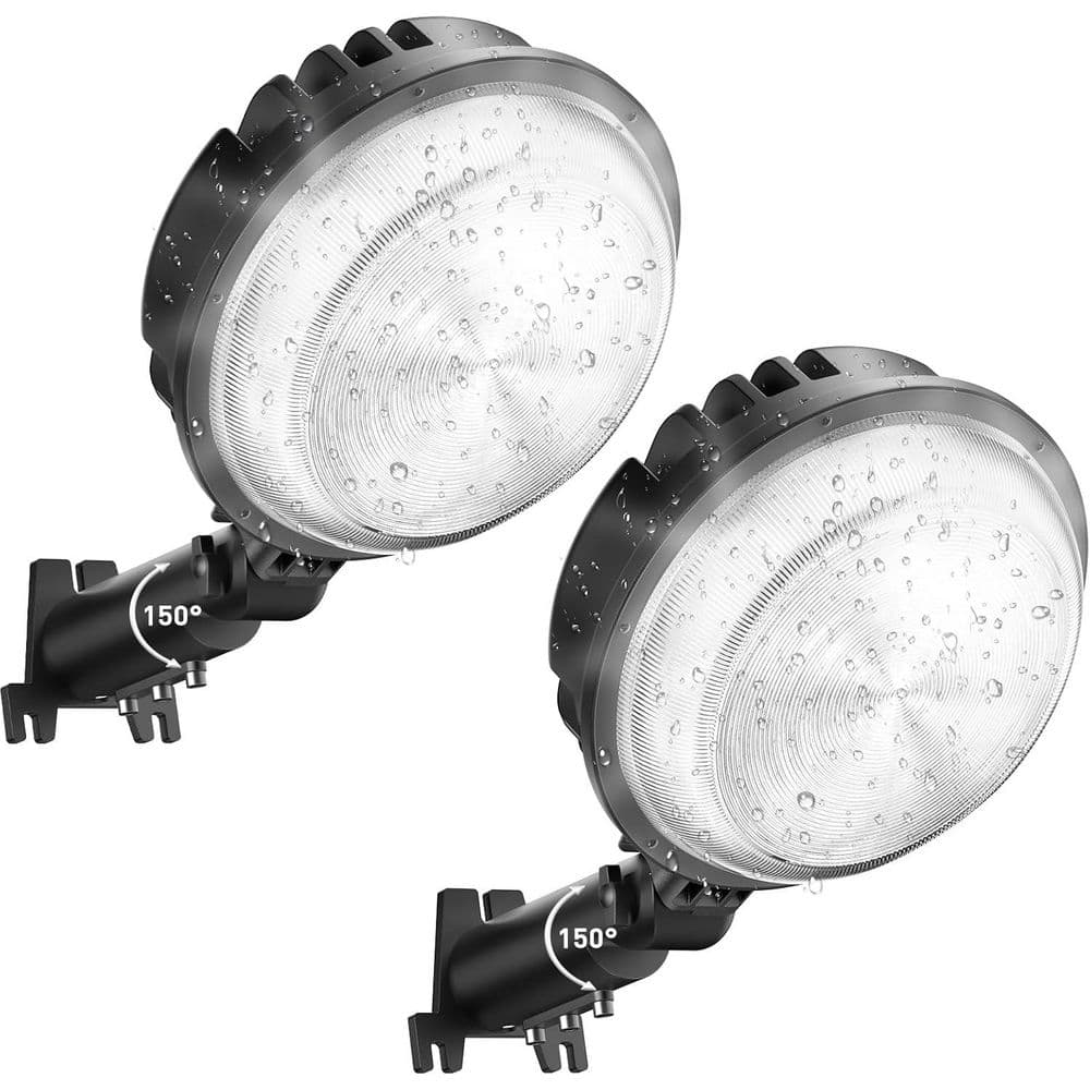 150-Watt Equivalent 20000 Lumens Integrated LED Black Dusk to Dawn Outdoor Wall Pack Light, 6500K (2-Pack) price history on PriceWatchPro