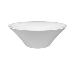 ROSALIA 20 in . Round Vessel Bathroom Sink in White Matte Luxecast Solid Surface
