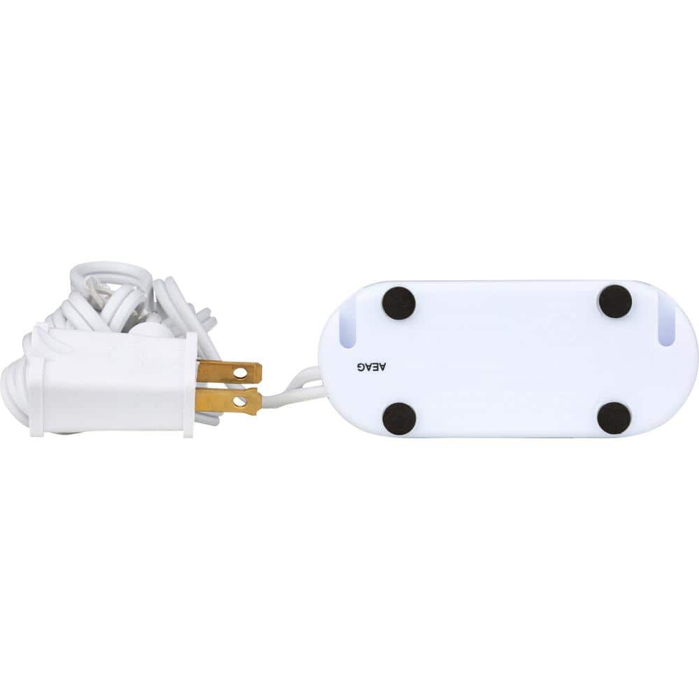 White Gloss Tabletop Lamp Dimmer with Slide Control