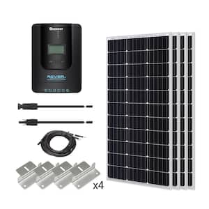 400-Watt 12-Volt Off-Grid Solar Starter Kit w/ 4-Piece 100W Monocrystalline Panel and 40A MPPT Rover Charge Controller
