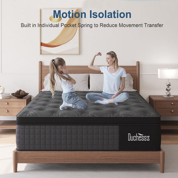 Full Medium Firm Hybrid 14 in. Euro Top Support and Bed-in-a-Box Mattress