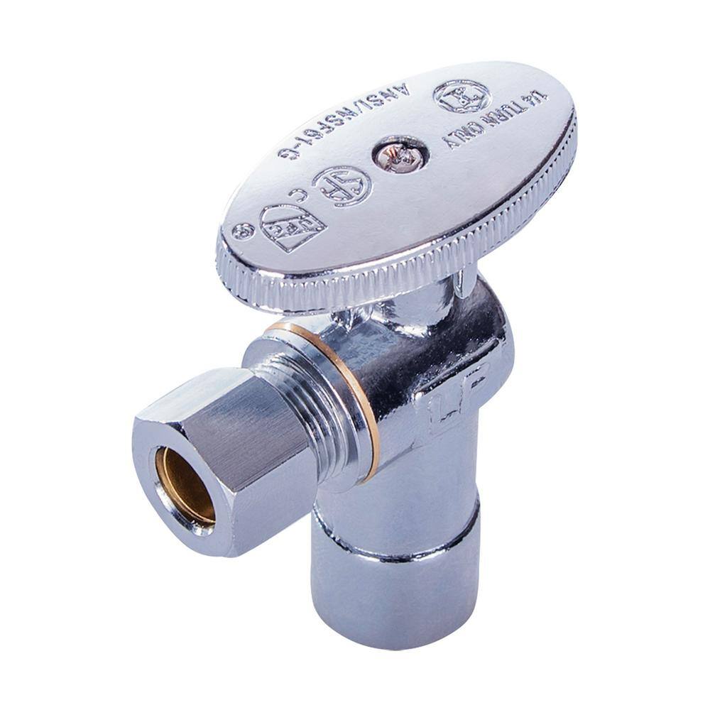 1/2 in. Sweat Inlet x 1/4 in. O.D. Compression Outlet Quarter Turn Angle Stop Valve price history on PriceWatchPro