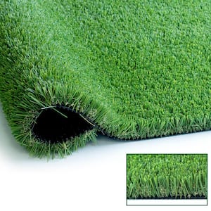 Natural Thick Realistic Deluxe 10 ft. W x Cut to Length Green Artificial Grass Turf