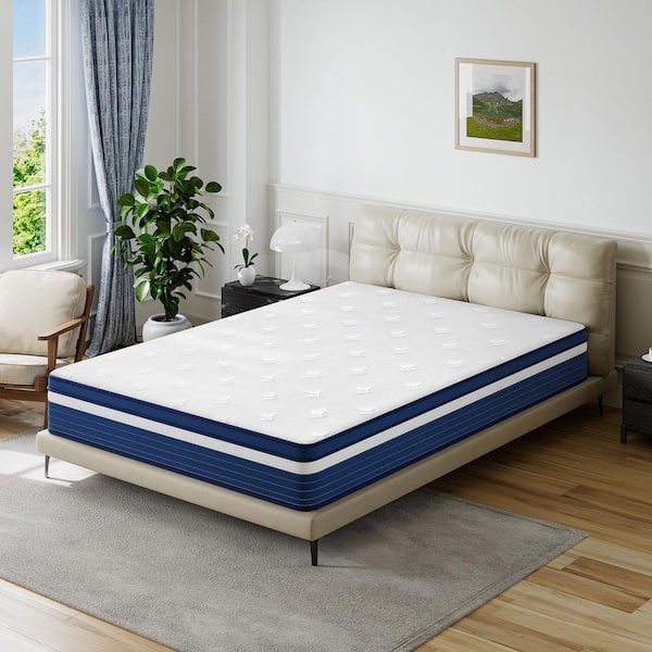 Babo Care - Queen Size 10 in. Medium Hybrid Breathable and Cooling Motion Isolation Mattress with CertiPUR-US and Oeko-TEX Certified