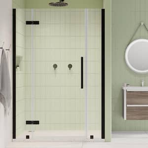 Tampa 44 1/16 in. W x 72 in. H Pivot Frameless Shower Door in Oil Rubbed Bronze