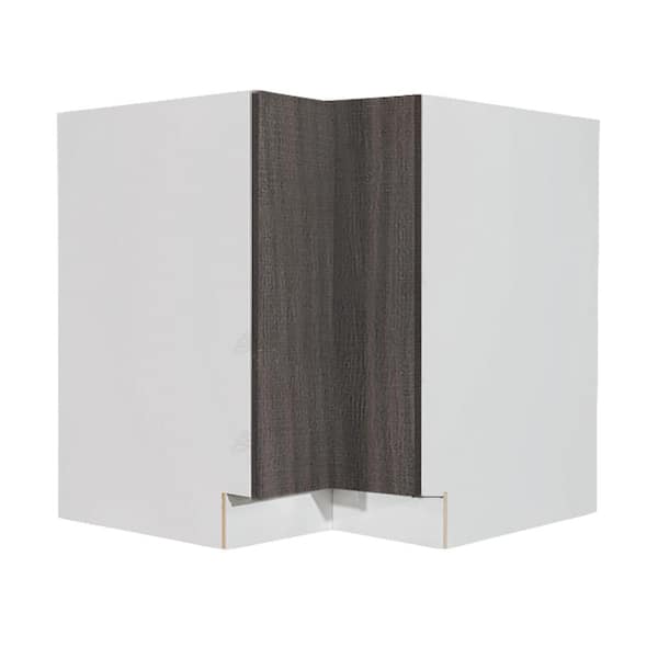 Valencia Assembled 33 in. W x 24 in. D x 34.5 in. H in Chateau Brown Plywood Assembled Lazy Susan Base Kitchen Cabinet