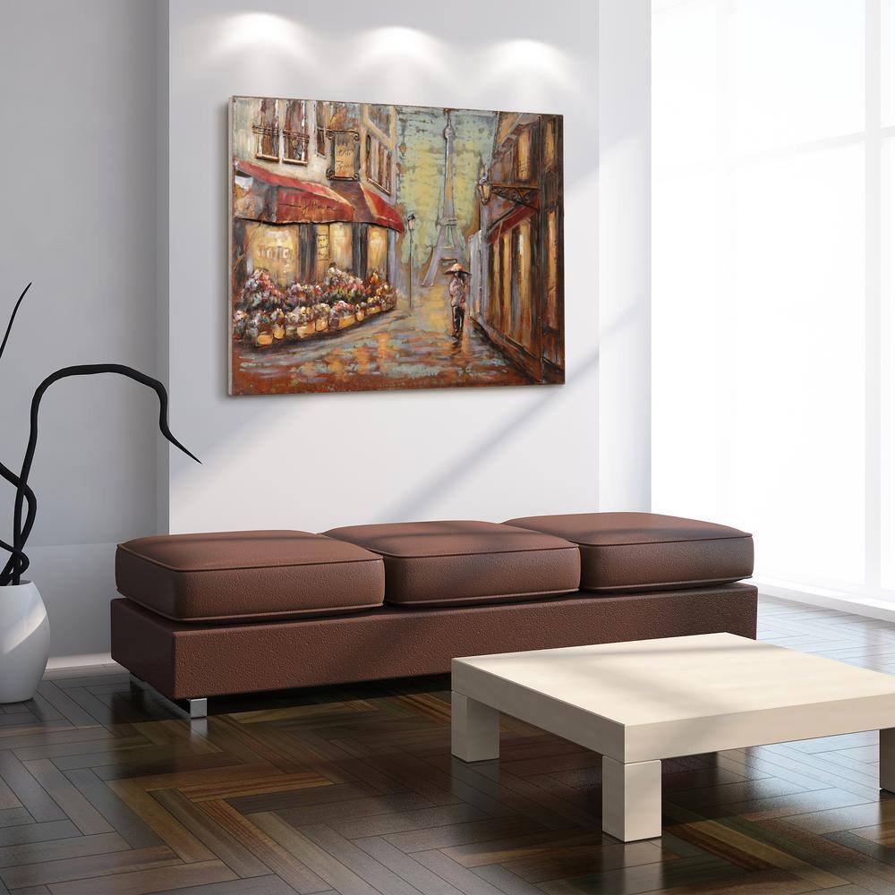 Solo in Paris Iron Hand Painted Dimensional Wall Art