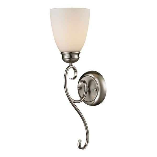 Titan Lighting Chatham 1-Light Brushed Nickel Sconce