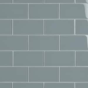 Tessera Subway Blue Smoke 3 in. x 6 in. Glass Wall Tile (10.4 sq. ft./Case)