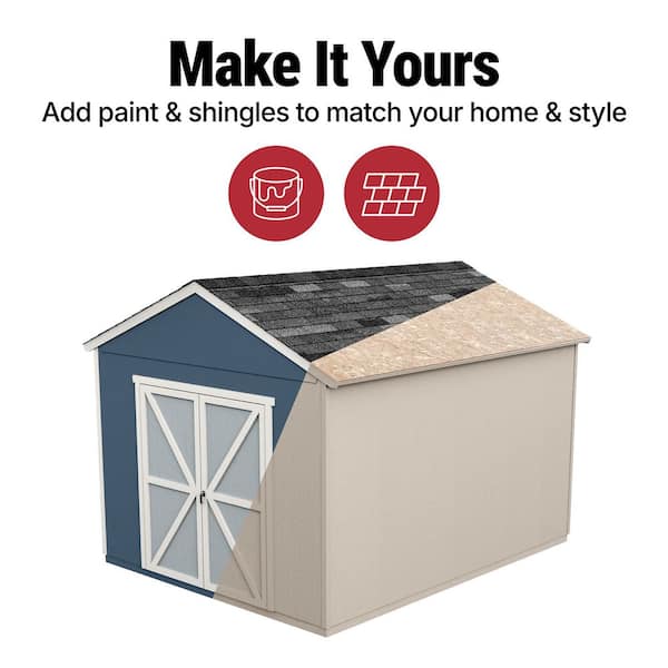 Do-It Yourself Rookwood 10 ft. x 12 ft. Wood Garden Shed Storage with Smartside and Floor System Included (120 sq. ft.)