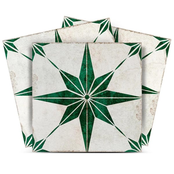 Green, Beige, and Sand Brown R90 5 in. x 5 in. Vinyl Peel and Stick Tile (24 Tiles, 4.17 sq. ft./Pack)