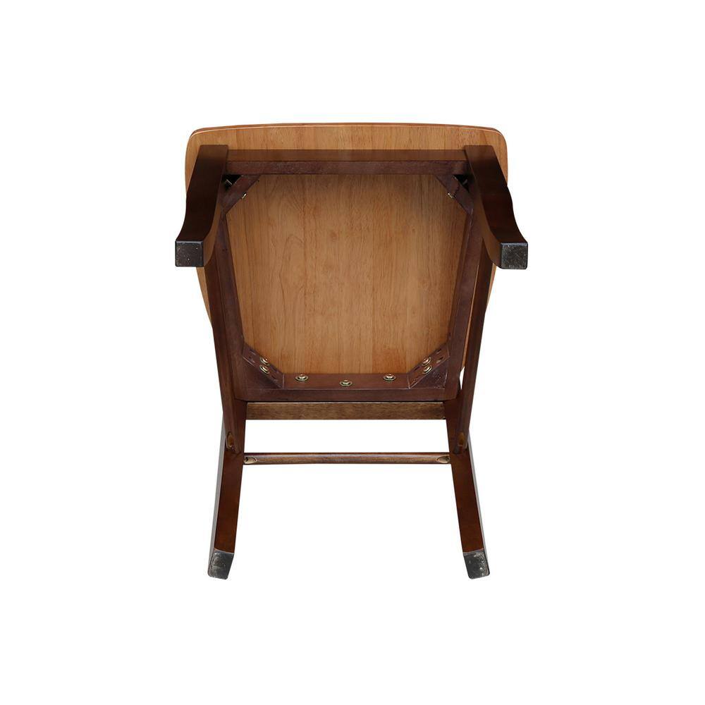 Elegant Black Wood Ladderback Side Chair Set of 2