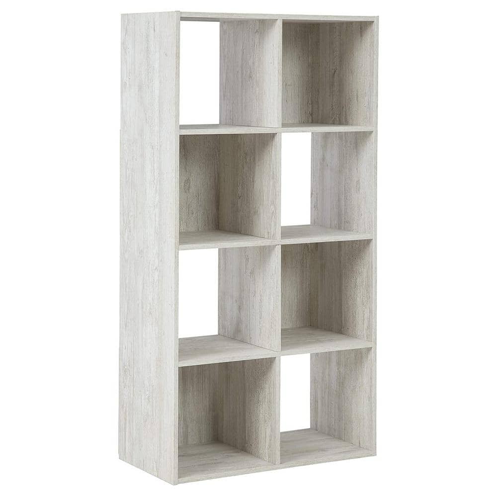 47.1 in. H x 23.7 in. W x 11.8 in. D Whitewash Wood 8-Cube Organizer