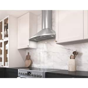 Savona 30 in. 600 CFM Wall Mount with LED Light Range Hood in Stainless Steel