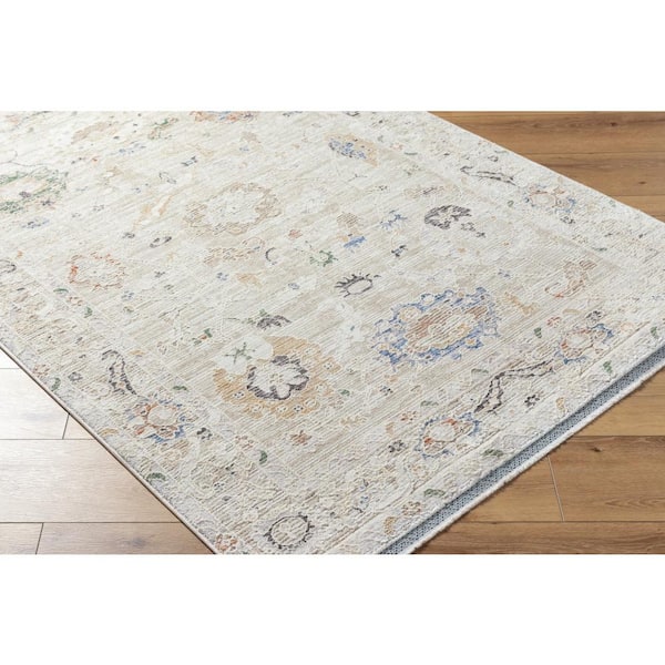 Rivaldo Cream/Light Olive Oriental 9 ft. x 13 ft. Indoor Area Rug