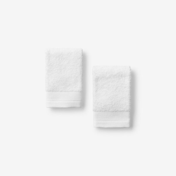 The Company Store Organic White Solid Cotton Wash Cloth (Set of 2)