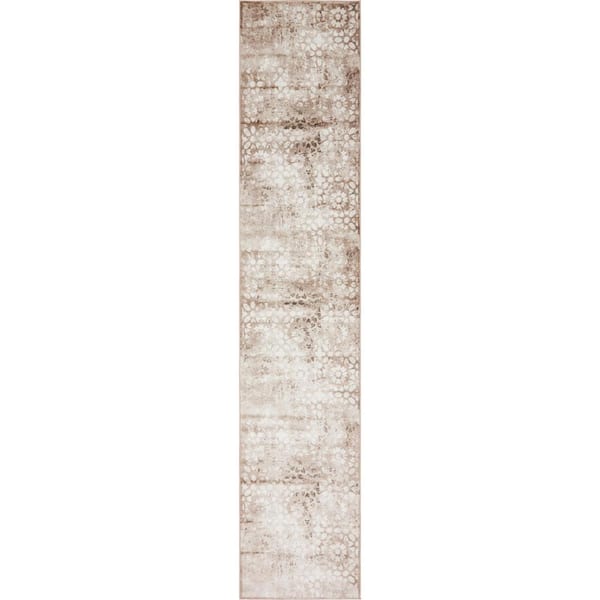 Unique Loom Sofia Larvotto Brown 3' 3 x 16' 5 Runner Rug