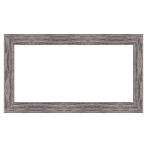 Pinstripe Plank Grey Narrow 27 in. x 15 in. Polystyrene Framed Dry Erase Magnetic Memo Board