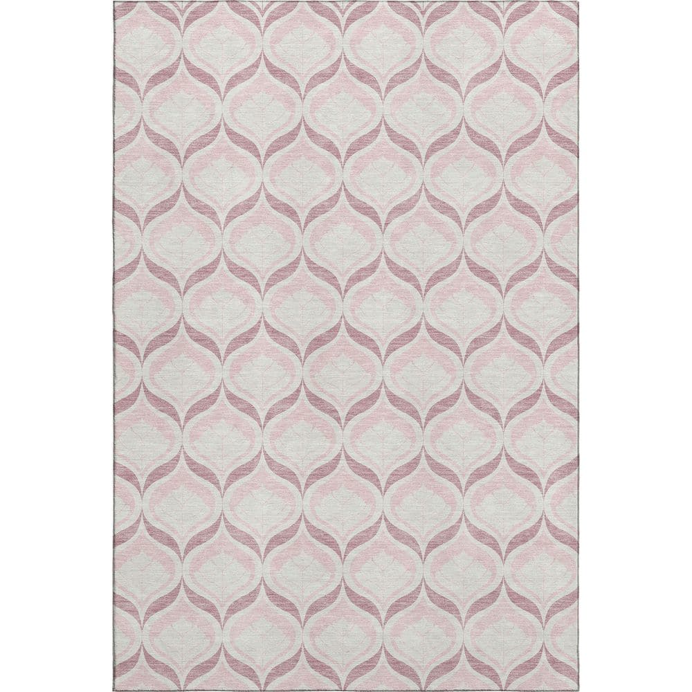 Mayfield Premium Machine Washable Abstract AMF2379 Pink 8 ft. x 10 ft. Area Rug price history on PriceWatchPro