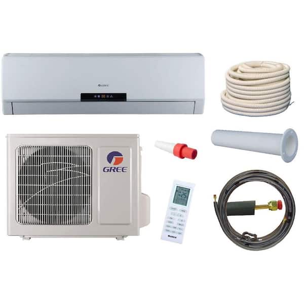 GREE Neo 9,000 BTU 3/4 Ton Ductless Mini Split Air Conditioner and Heat Pump Kit - 115-Volt/60Hz