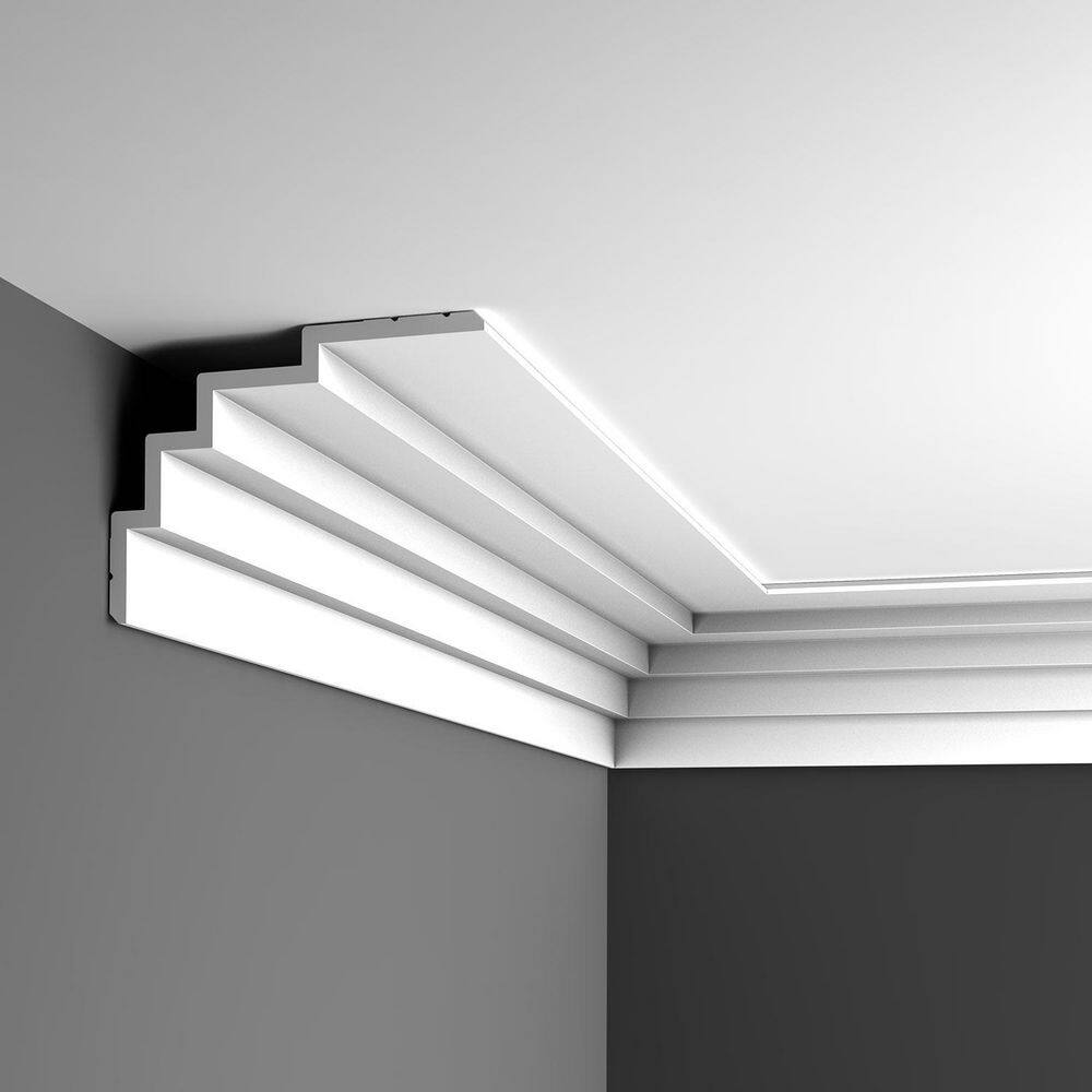 Primed White Polyurethane Crown Moulding 78-3/4"