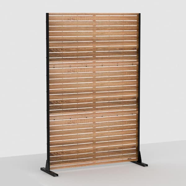 Dovelina 72 in. Galvanized Metal Rectangle Outdoor Privacy Screens Outdoor Garden Fence Veneer in Natural Color