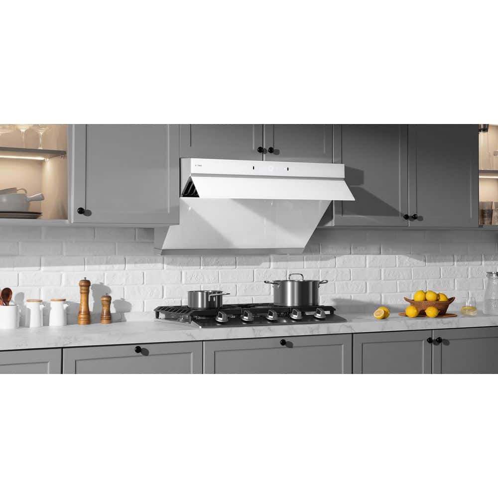 FOTILE White Glass 36" Under-Cabinet Range Hood with Motion Activation