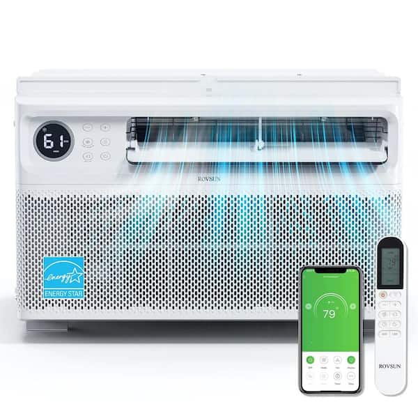 10,000 BTU (DOE) 115 Volts Inverter WIFI Window Air Conditioner 450 sq. ft. with Remote in White