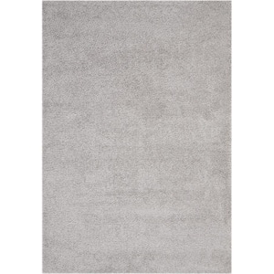 Malibu Shag Silver 7 ft. x 10 ft. Shag Contemporary Area Rug