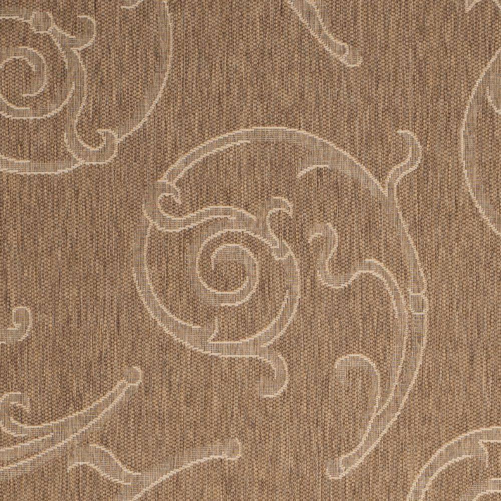 Brown and Natural Flat Woven Synthetic 9' x 12' Reversible Rug