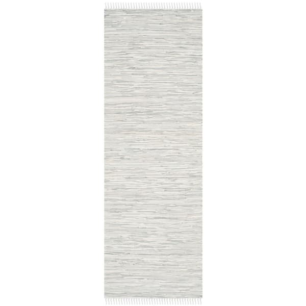 SAFAVIEH Montauk Silver 2 ft. x 12 ft. Solid Runner Rug