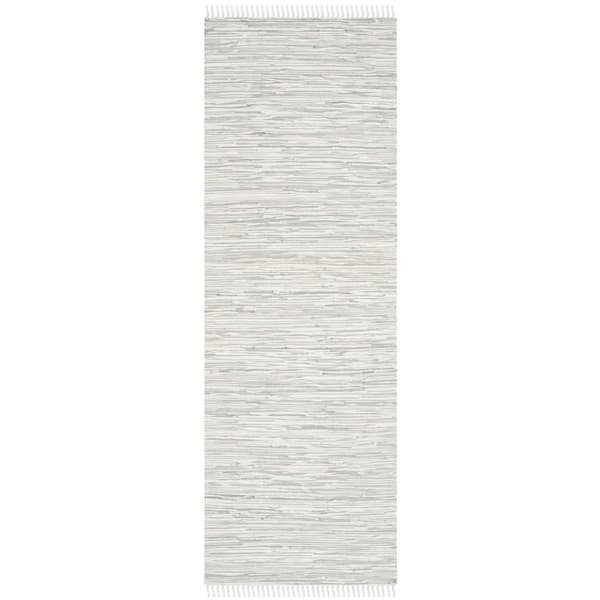 SAFAVIEH Montauk Silver 2 ft. x 5 ft. Solid Runner Rug