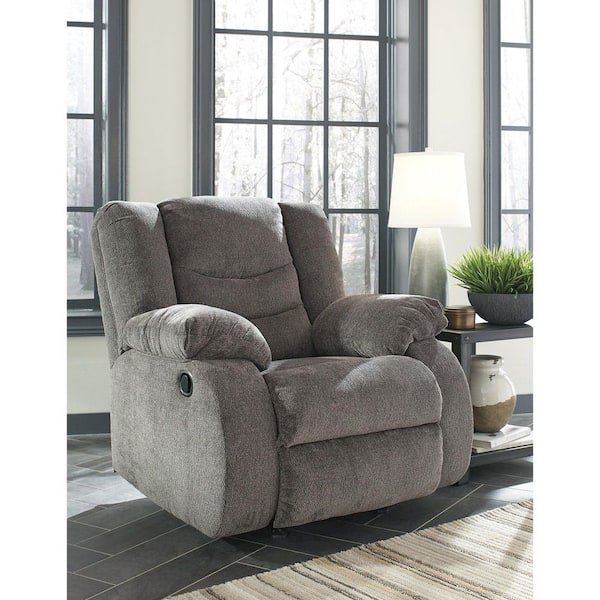 Tulen Gray Polyester Rocker Recliner