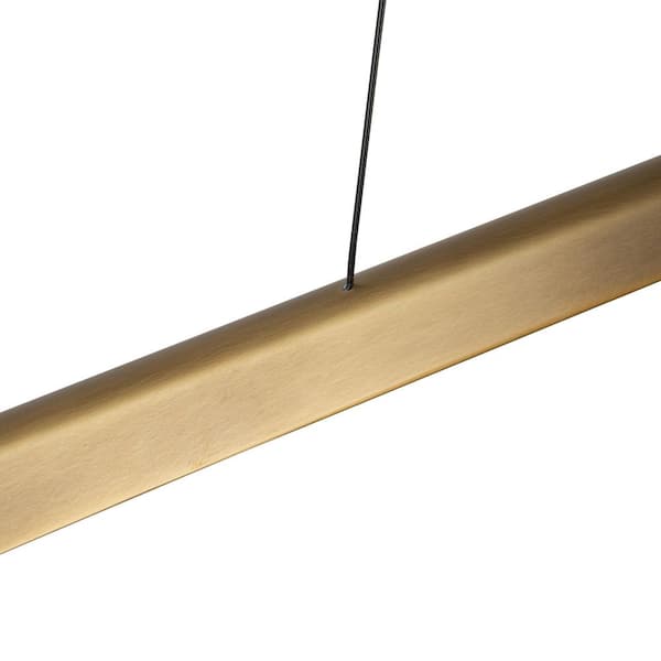 KUZCO Lex 24-in 1 Light 15-Watt Vintage Brass Integrated LED