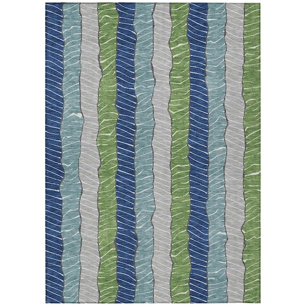Chantille Machine Washable Indoor/Outdoor Abstract ACN3039 Baltic 10 ft. x 14 ft. Area Rug