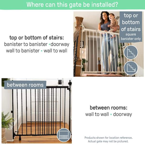 Shops wall mounted baby gate for stairs