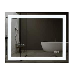 40 in. W x 32 in. H Frameless Rectangular LED Light Bathroom Vanity Mirror