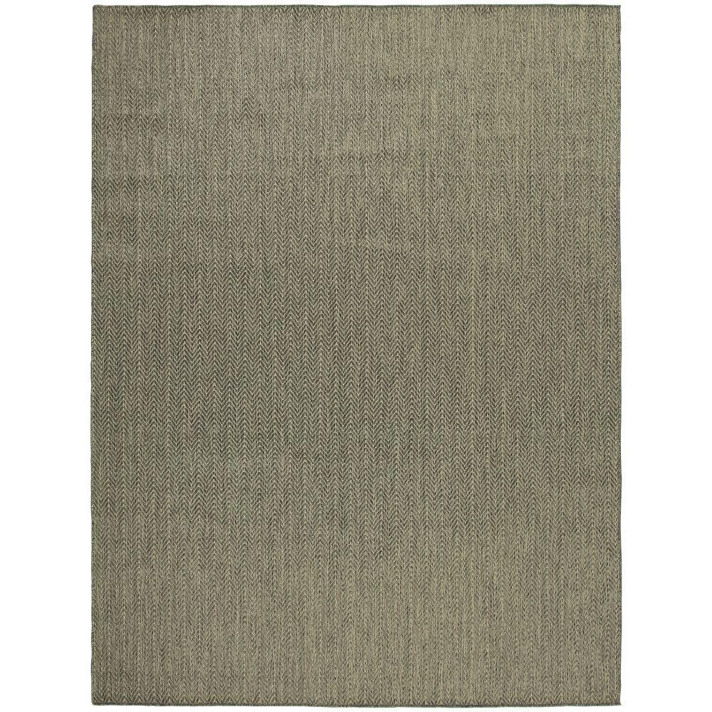 Horizon Indoor/Outdoor Natural 9 ft. x 12 ft. Geometric Contemporary Area Rug