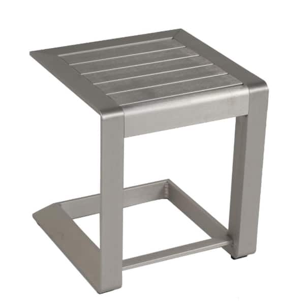 Unbranded All Weather Silver Metal Outdoor Coffee Table