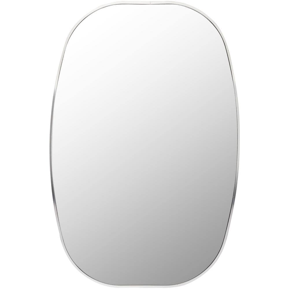 Surya Aranya Modern Rectangle Mirror With Silver Finish RAY037-2435