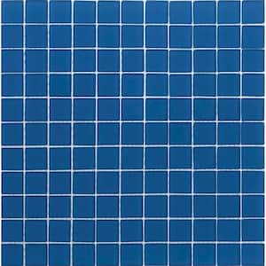 Sky Blue 11.8 in. x 11.8 in. 1X1 Matte Finished Glass Mosaic Tile (9.67 Sq. ft./Case)