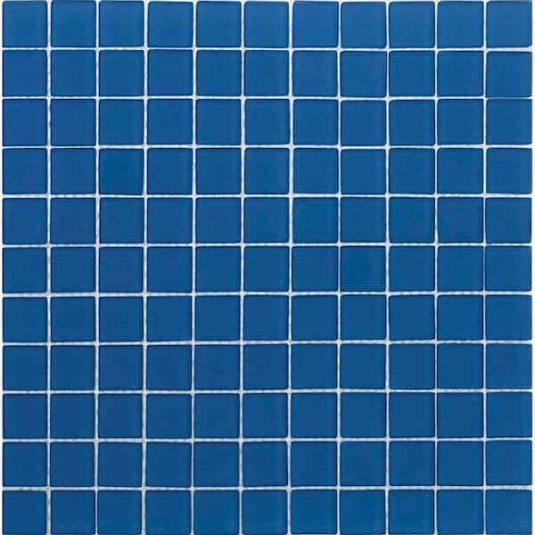 Apollo Tile Sky Blue 11.8 in. x 11.8 in. 1X1 Matte Finished Glass Mosaic Tile (9.67 Sq. ft./Case)