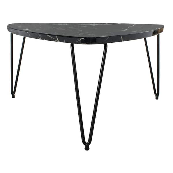 SAFAVIEH Carmen 32 in. Black Wood Coffee Table